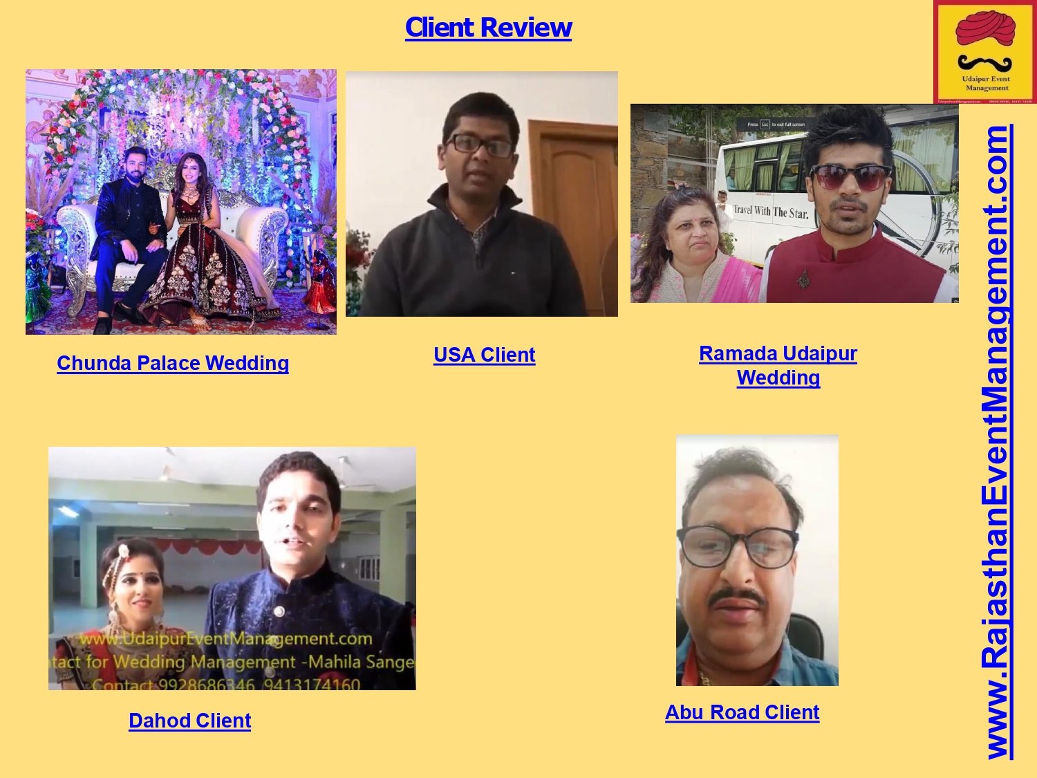 Rajasthan Event Management Client Reviews & Weddings